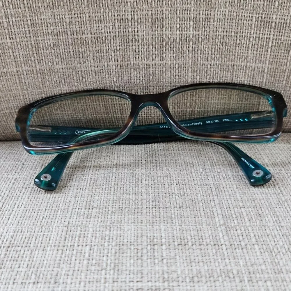 Coach Women Eyeglasses/Glasses Dark Tortoise/Teal 52[]16 135 HC6040 - Picture 4 of 11